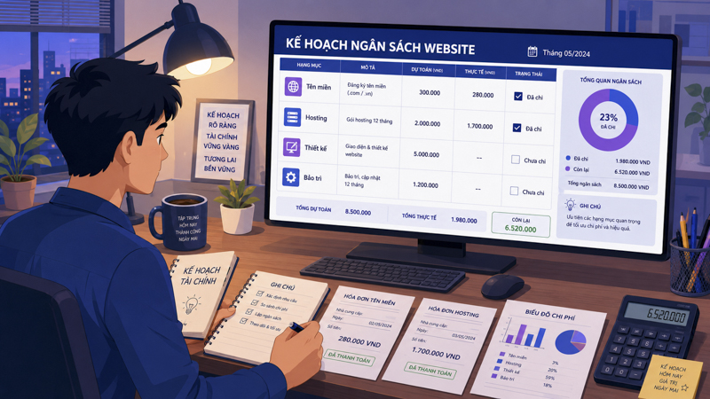 Chi Phí Làm Website Bao Nhiêu Tiền