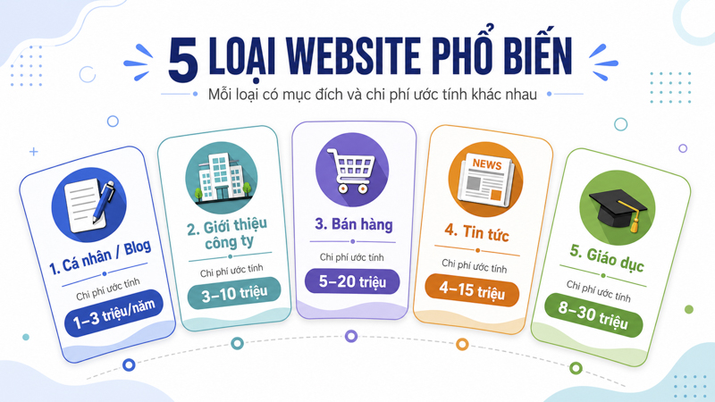 5 Loại Website Phổ Biến
