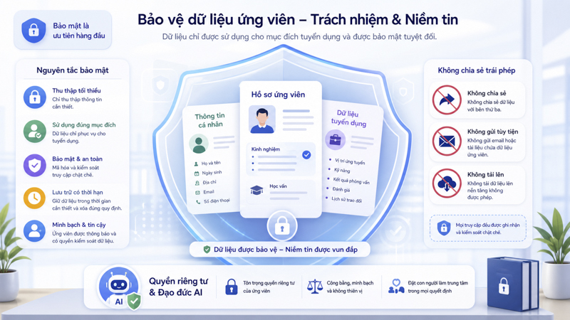Bảo mật dữ liệu ứng viên khi dùng AI