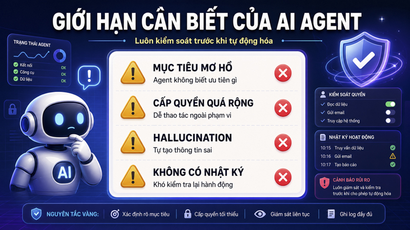 Lỗi thường gặp và giới hạn của AI Agent