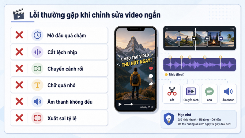 Lỗi thường gặp khi edit video giật