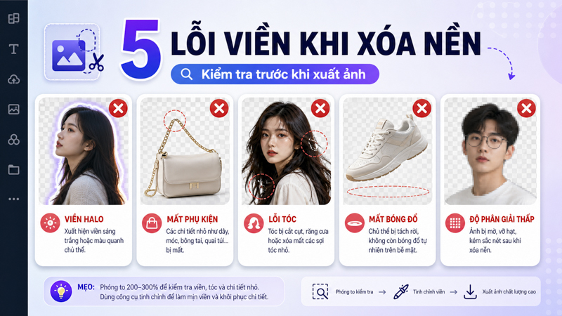 Lỗi thường gặp khi xóa nền