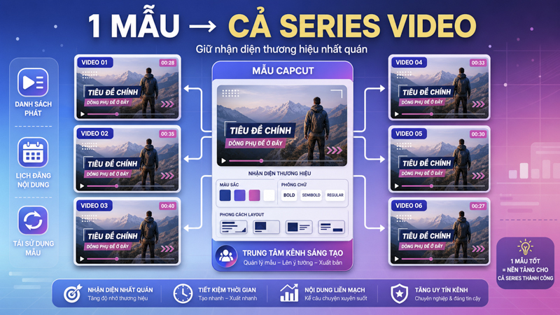 Phối hợp mẫu CapCut với kênh nội dung