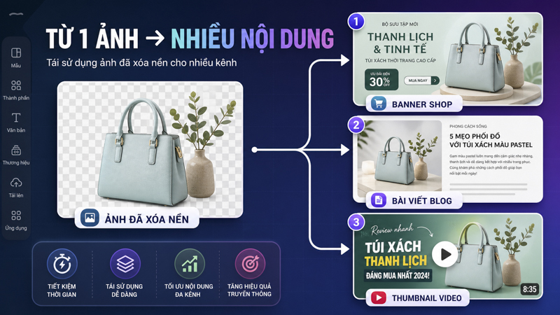 Áp dụng xóa nền vào quy trình