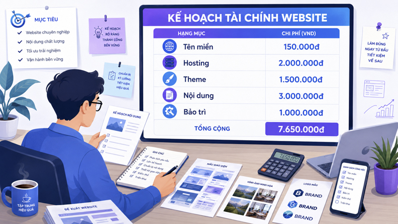 Chuẩn Bị Ngân Sách Và Tài Liệu Trước Khi Tạo Website