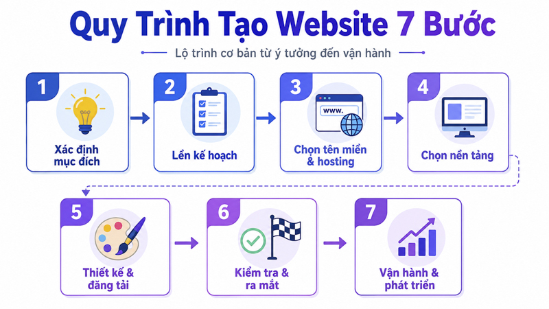 Quy Trình Tạo Website 7 Bước