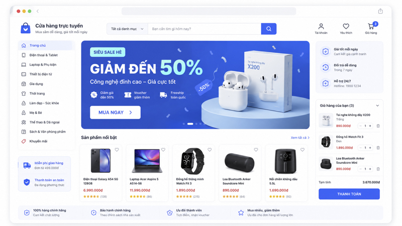 Tự làm banner cho web bán hàng