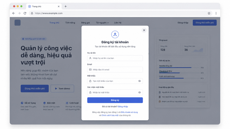 Cách tạo popup cho website