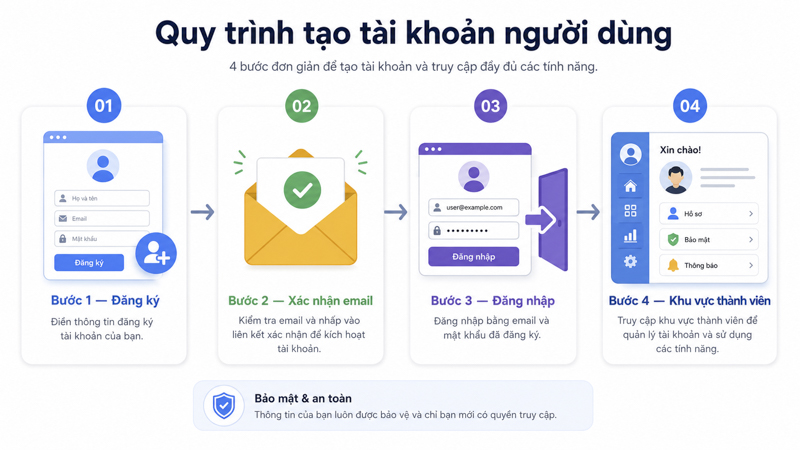 Lập tính năng đăng ký thành viên trên website