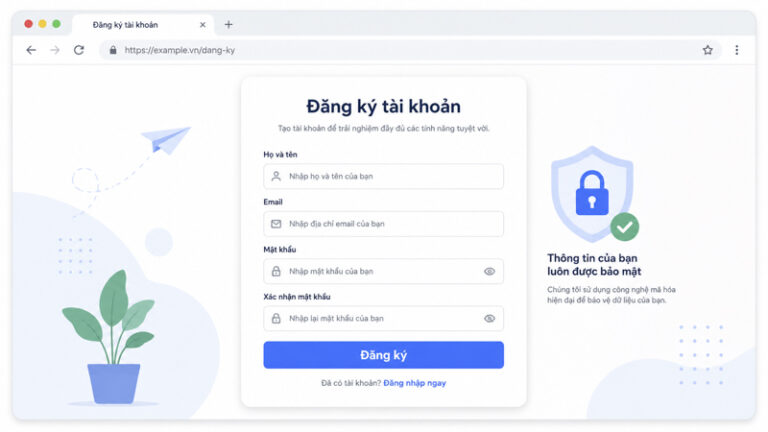 Cách Tạo Form Đăng Ký Trên Website Đơn Giản, Bảo Mật