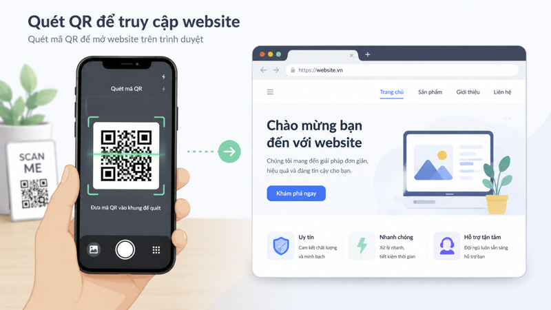 Tạo mã qr cho website