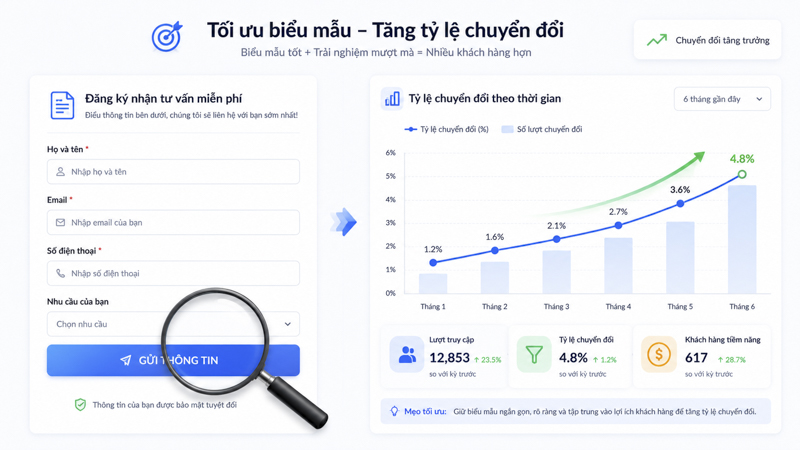 Tối ưu giao diện form đăng ký tăng chuyển đổi