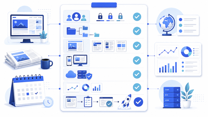 Checklist launch website tin tức WordPress