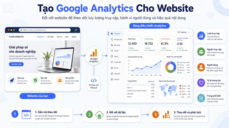 Tạo google analytics cho website