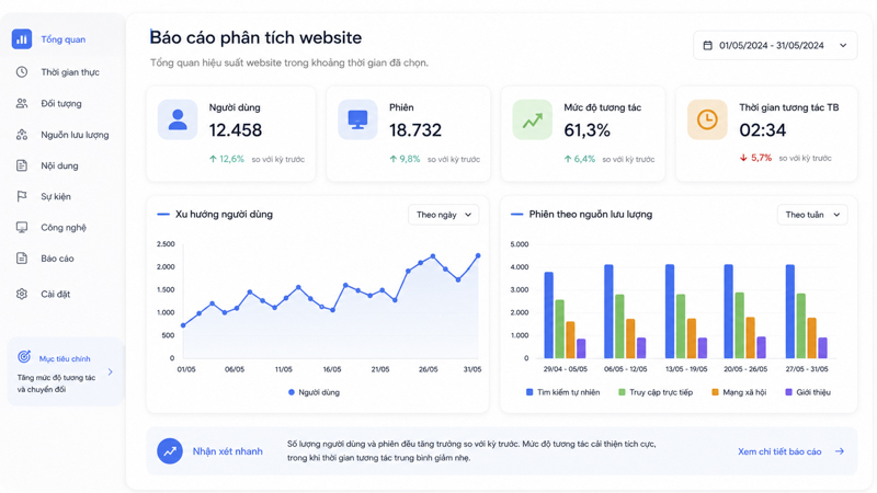 Đọc chỉ số Google Analytics